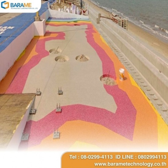 Poly Vinyl / Color Flakes Floor - บริษัท บารมี เทคโนโลยี คอนสตรัคชั่น จำกัด - epoxy flake floor  Epoxy flake floor cost  color flake epoxy flooring  ติดตั้งงานพื้นคัลเลอร์เฟล็กซ์  Poly Vinyl / Color Flakes Floor 